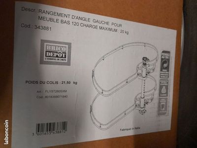 255 / Rangement d'angle gauche pour meuble bas 120 cm …