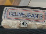 the label of a pair of jeans is displayed on the back of a pair of jeans