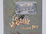 the cover of a book with a picture of a river in the background