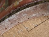 a close up view of a chair with a seat and back