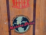 a close up of a surfboard with a sticker on it