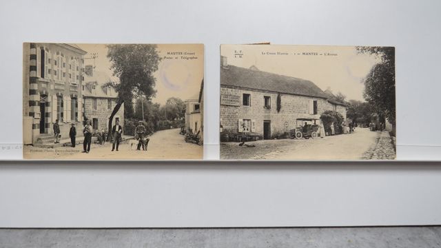 Mautes Lot de 2cpa. Cachet visible en filigrane.
