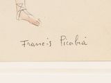 drawing of a woman ' s foot with a bandage on it