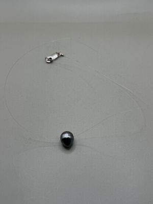 Collier câble transparent, fermoir en argent 925 millièmes, … - Photo 1