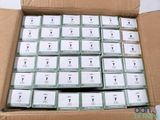 a box full of boxes of cards with numbers on them