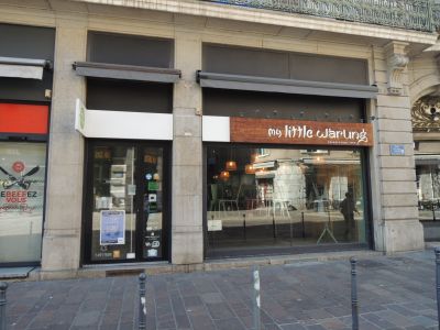 a building with a sign on the front of it