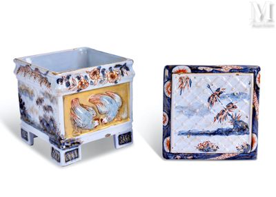two vases that have been decorated with animals on them