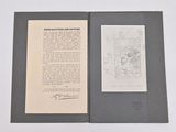 an open book with a drawing of a map on it