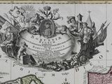 an old map of a country with a lot of people on it