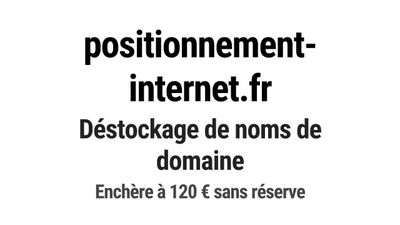 Nom de domaine positionnement-internet.