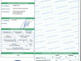 a green and white id card with a picture of a person ' s name