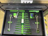 many tools in the tool box on the table