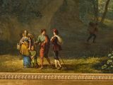 an image of a painting of a group of people in a wooded setting