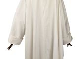 an image of a white coat on a mannequin stand