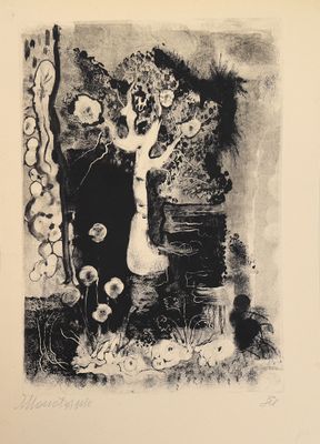 un dessin en noir et blanc représentant un vase de fleurs