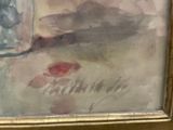 a picture of a painting of a fish in a vase