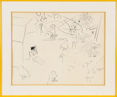 an image of a drawing of a group of people in a room