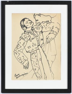 Pierre AMBROGIANI (1907-1985) Toréador et taureau