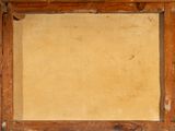 a picture of an old wooden frame on the wall