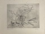 a drawing of a man riding a horse with a bird in his hand