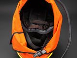 a close up of a helmet with a harness attached to it