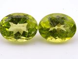 pair of green peridotites with star design on them