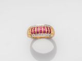 a ruby and diamond ring, by van cleef