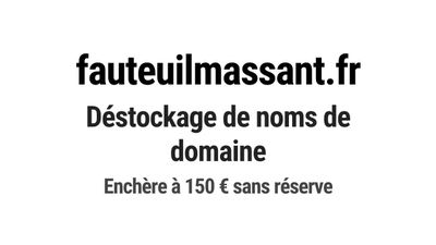 Nom de domaine fauteuilmassant.