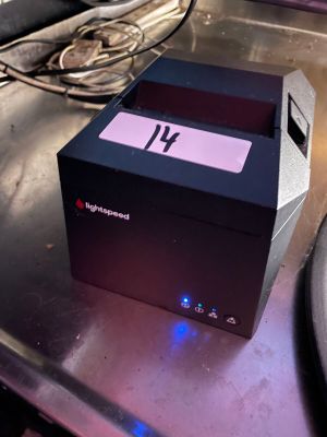a black box with a number on it sitting on a table