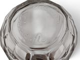 glass ashtray with engraved inscription on the front