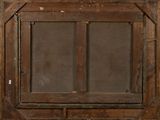 a picture of a window with a wooden frame on it