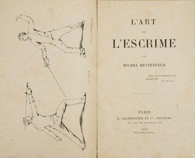 an old book with a drawing of a man on a horse