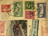 a lot of different stamps on a piece of paper