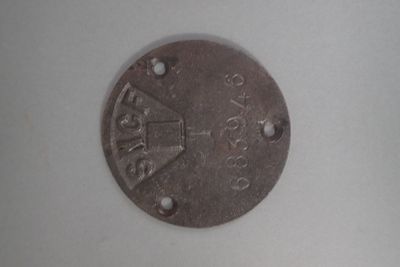 [TRAIN] Plaque sériaire en fonte SNCF pour locomotive numéro…