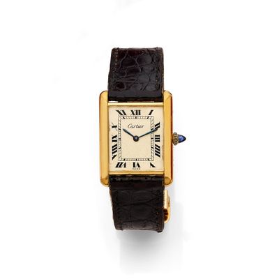 cartier a lady ' s 18ct gold wristwatch