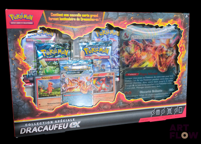 une boîte de cartes Pokémon exposée dans un magasin