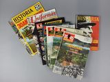 a lot of magazines that are on the table