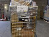 a cart that has a lot of items in it