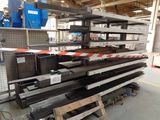 a large pile of metal items in a warehouse