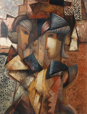 une image d'un tableau représentant une femme coiffée d'un chapeau