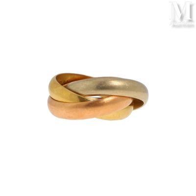 an image of a gold and silver ring on a white background