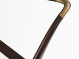 an image of a wooden chair with a mirror on it