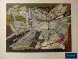 une photo d'une photo d'un tableau sur le mur