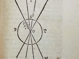 an old book with a drawing of a sundial on it