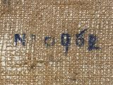 an image of a close up of a piece of cloth with writing on it