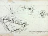 une ancienne carte de l'ile de st john au milieu de l'ocean
