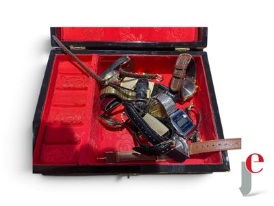 a box with a bunch of items inside of it