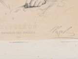 a drawing of a hand holding a piece of paper with writing on it