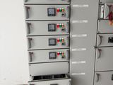 a control panel with many different types of electrical equipment