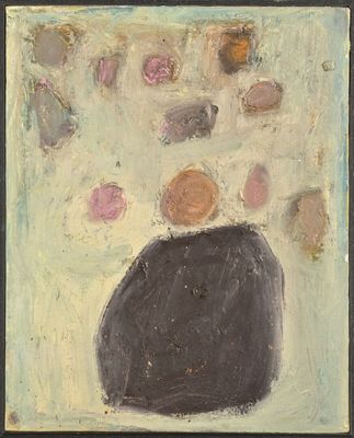 l'image d'un tableau représentant un vase contenant des fleurs
